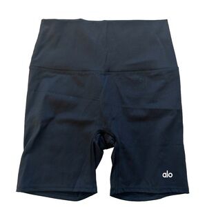 ALO Yoga Women's 5’ Black High-Waist Biker Shorts